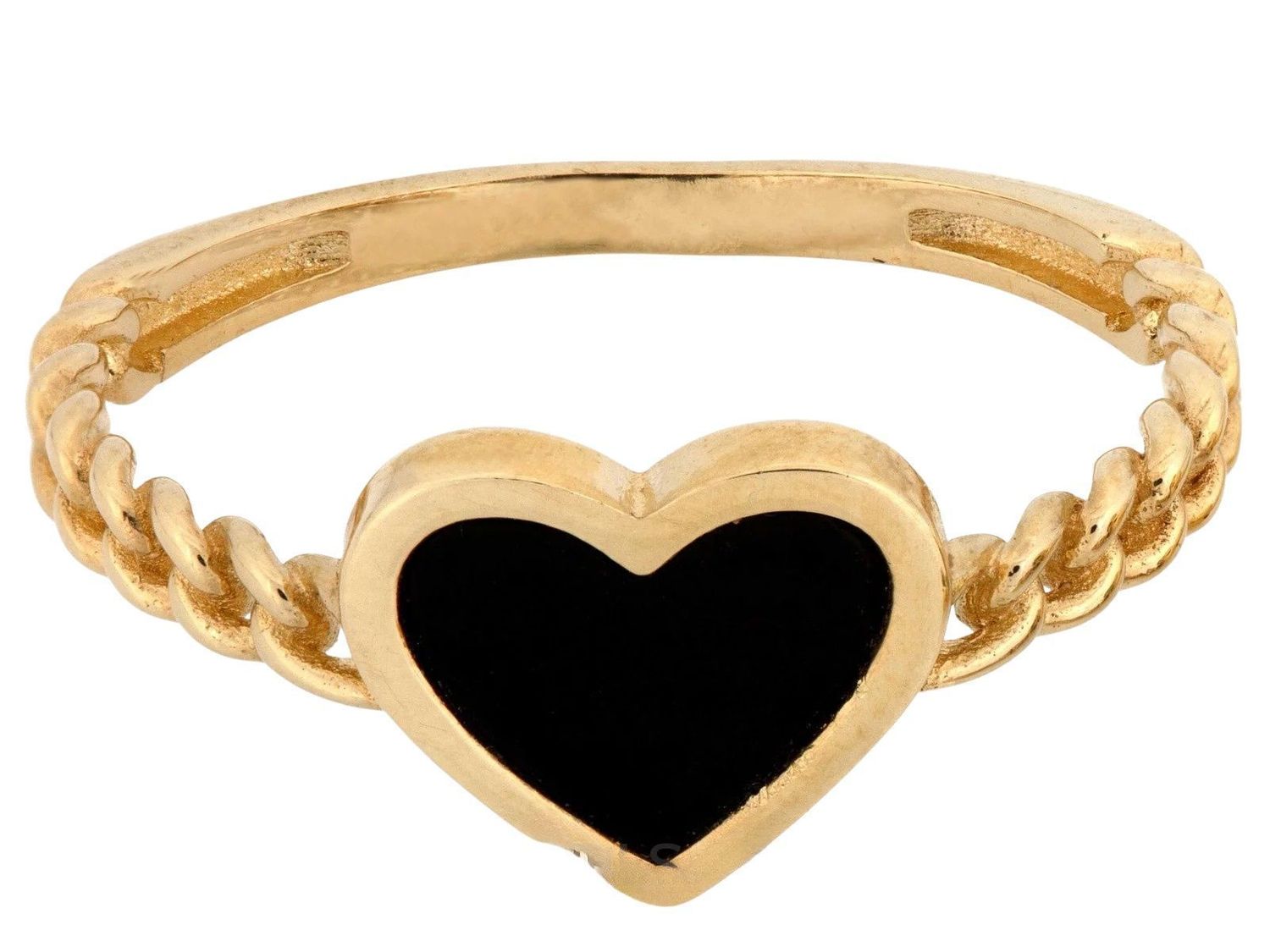 złoty pierścionek z sercem, pierścionek z onyksem, czarny onyks pierścionek, pierścionek damski złoty, pierścionek walentynkowy, biżuteria z motywem serca, kolekcja Amore, pierścionek na prezent1.jpg